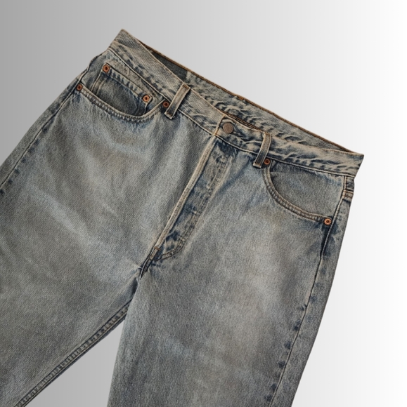 Vintage x 90s “made in USA” 501 Levi Classic Red Tab Blue Jean - Picture 7 of 13